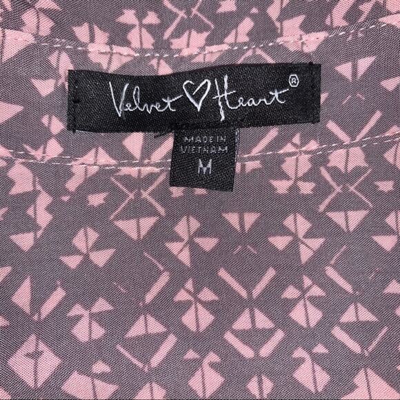 Velvet Heart 100% Rayon Button Down Shirt Sz Med - Picture 7 of 9